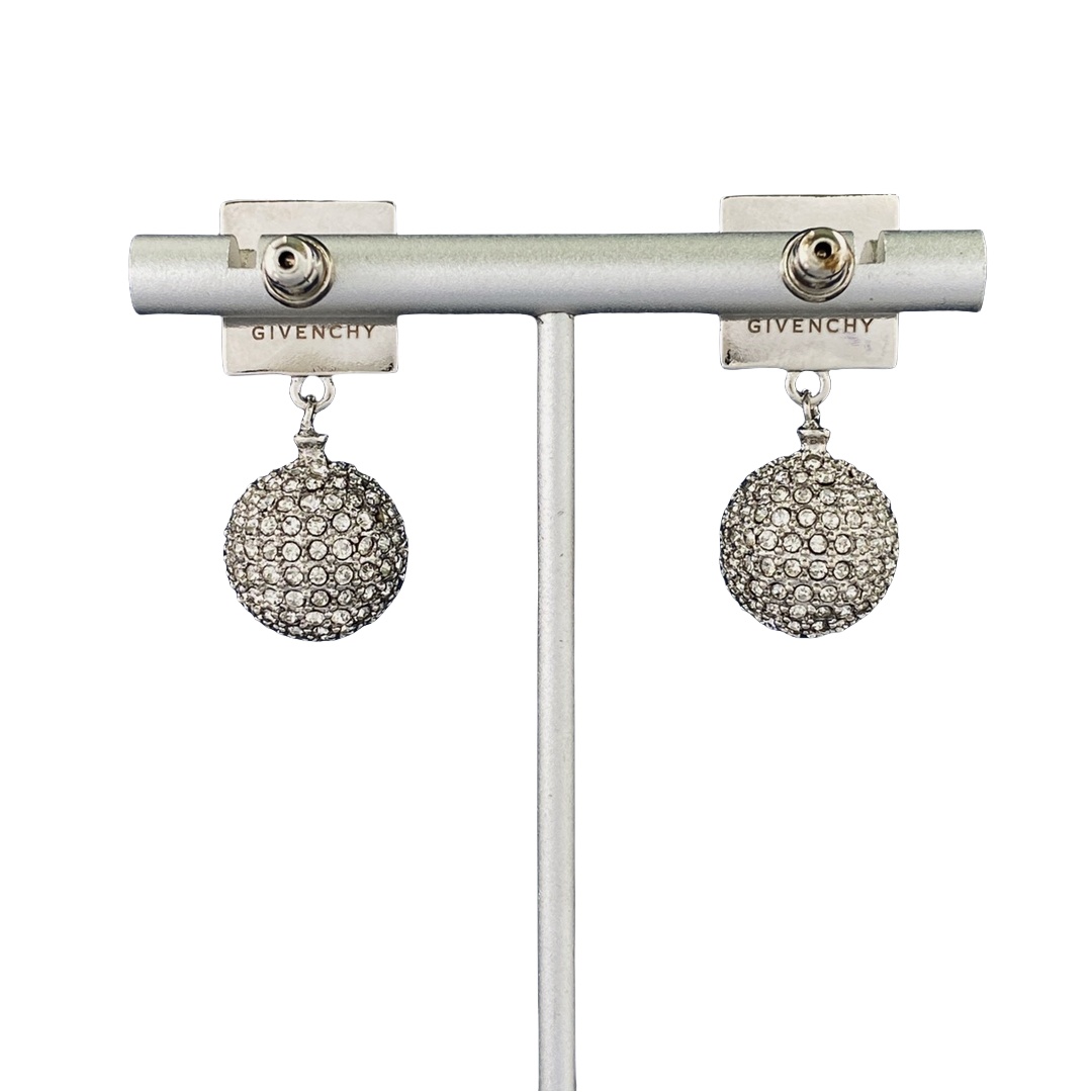 GVE002 4G earrings in metal with pearls/crystal - ccjewelryacc