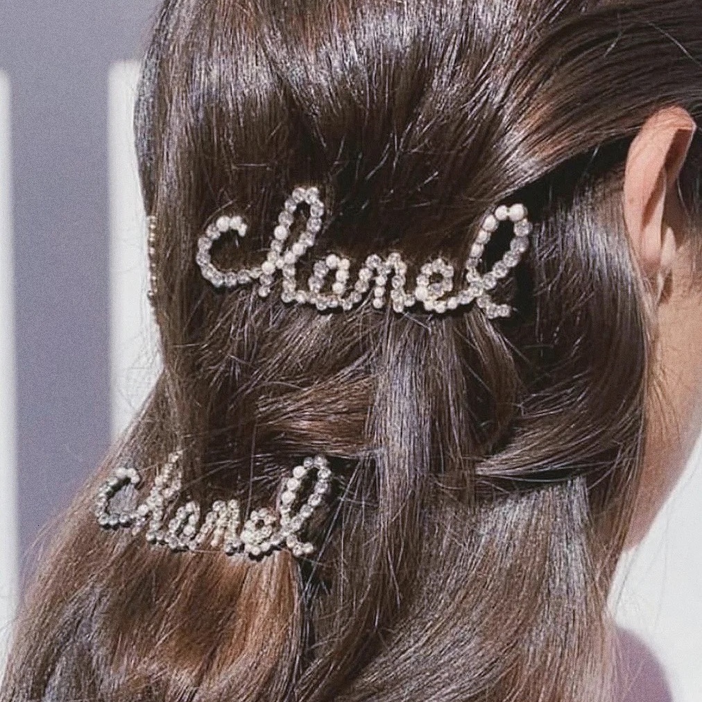 CCH008 Crystal and pearls letter hair jewelry hair clip hair accessories - ccjewelryacc