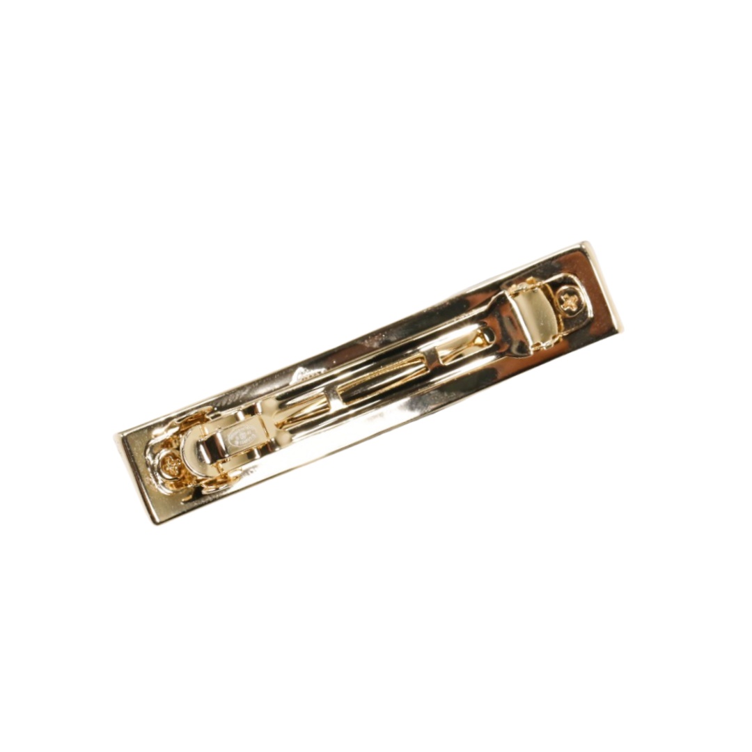 CCH004 Metal Gold with White acrylic cc hair jewelry clip accessories - ccjewelryacc