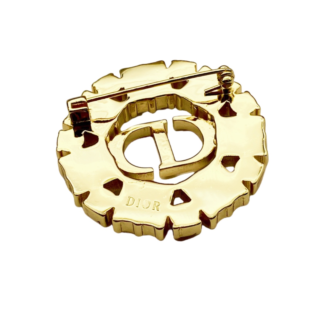 CDB015 Square diamond round shape CD brooch pin - ccjewelryacc