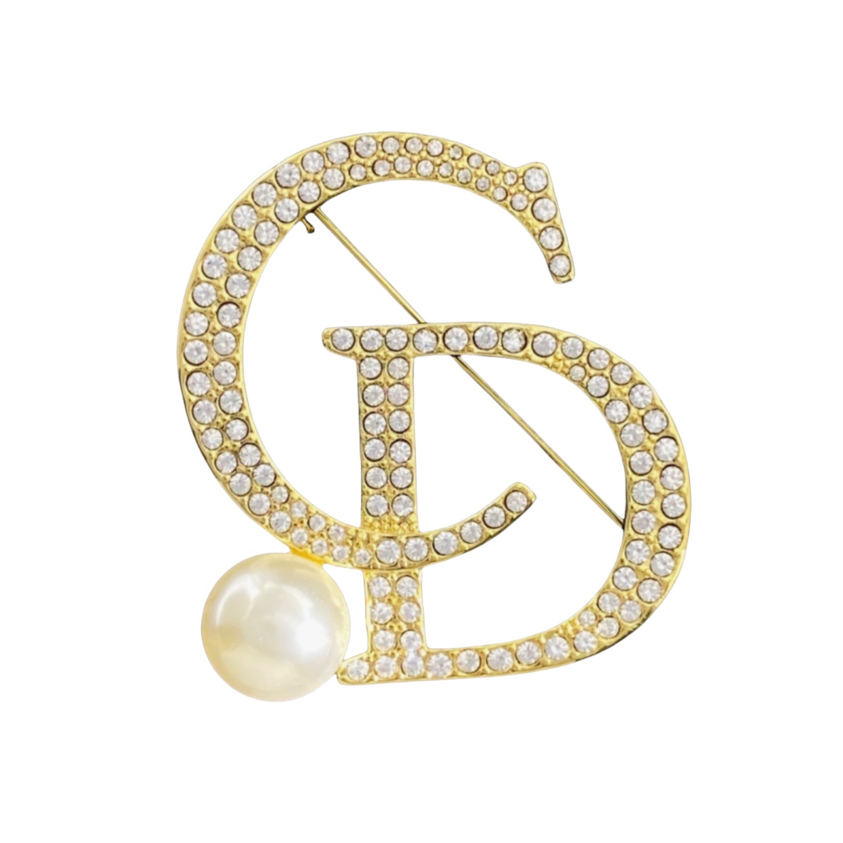 CDB038 Metal crystal CD brooch pin - ccjewelryacc