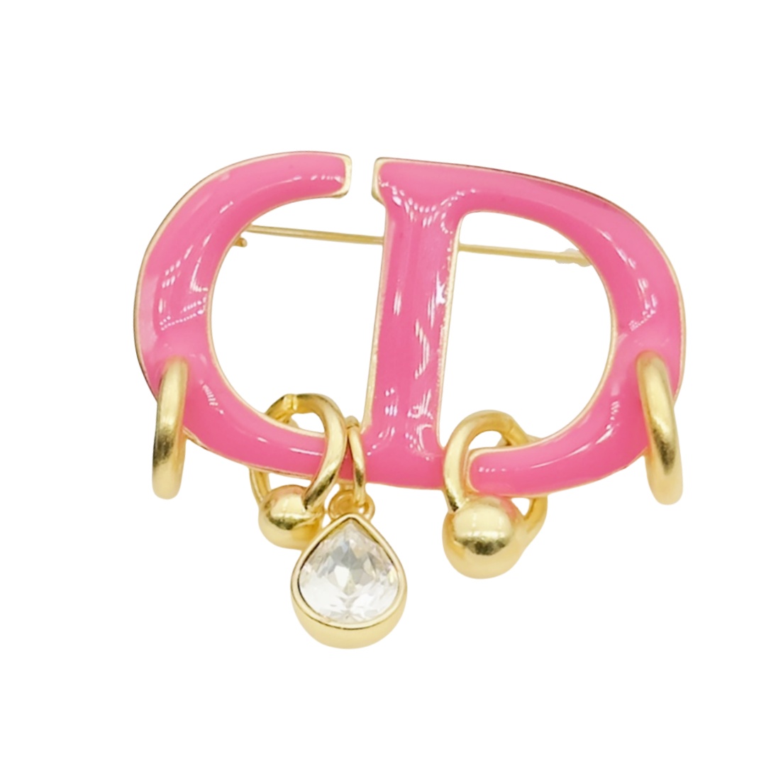 CDB018 Pink cd brooch pin - ccjewelryacc