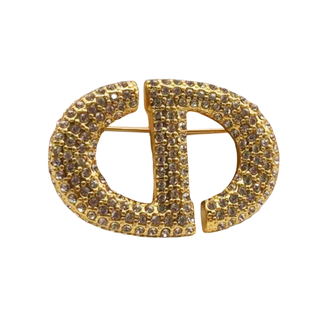 CDB009 Full crystal cd brooch pin - ccjewelryacc
