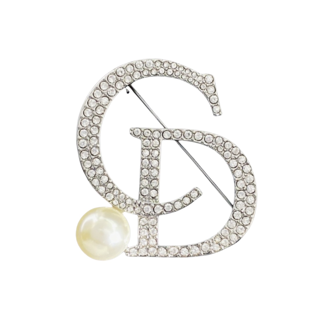 CDB038 Metal crystal CD brooch pin - ccjewelryacc