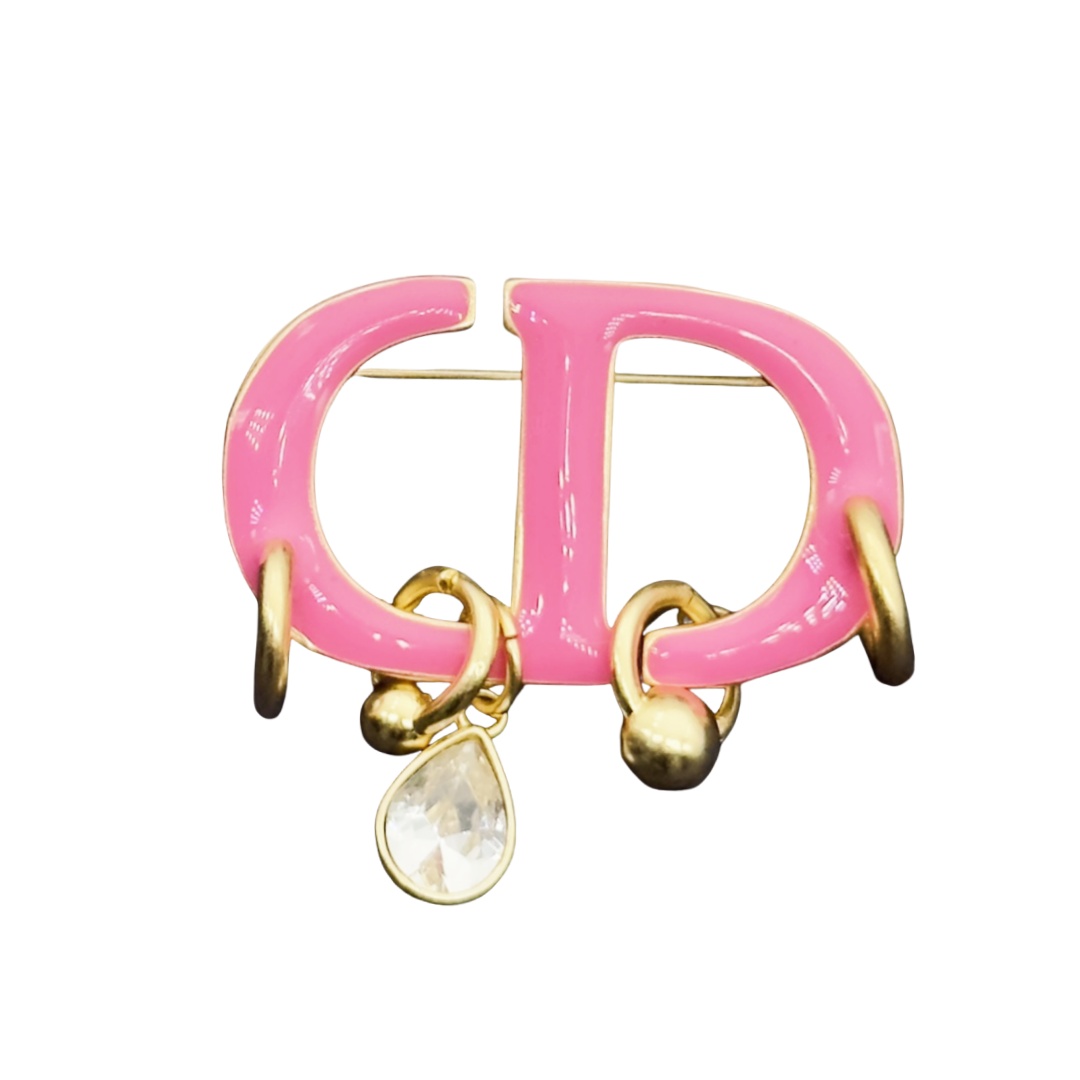 CDB018 Pink cd brooch pin - ccjewelryacc
