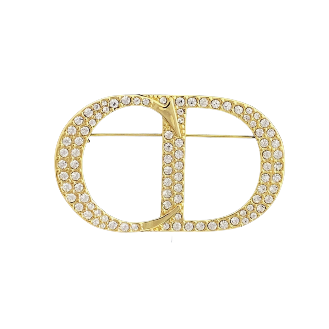 CDB069 Full crystal cd brooch pin - ccjewelryacc