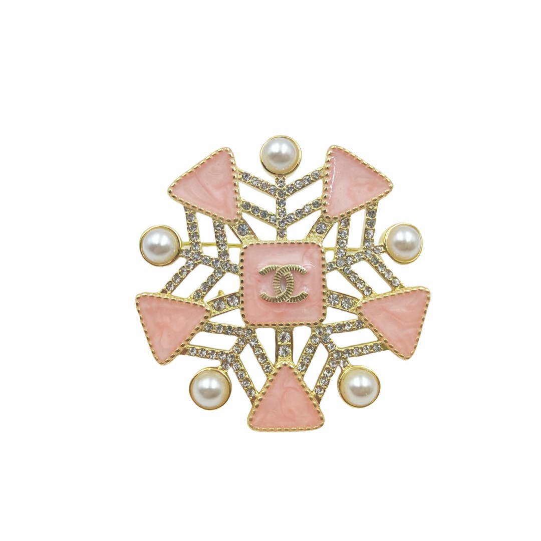 BCB055 CC snowflake brooch - ccjewelryacc