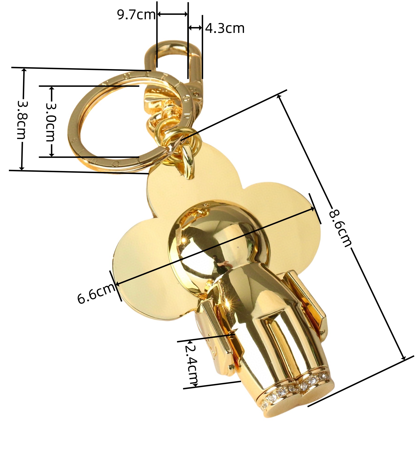 LVK031 Luxury designer Keychain for bag charm accessory - ccjewelryacc