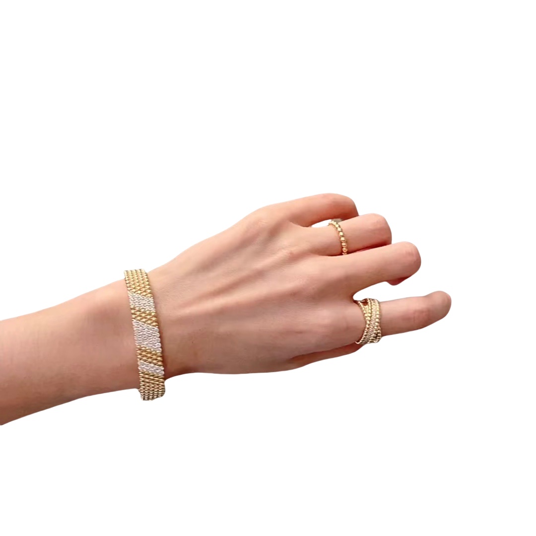 VCS009 VCA Perlée diamond Bangle bracelet - ccjewelryacc