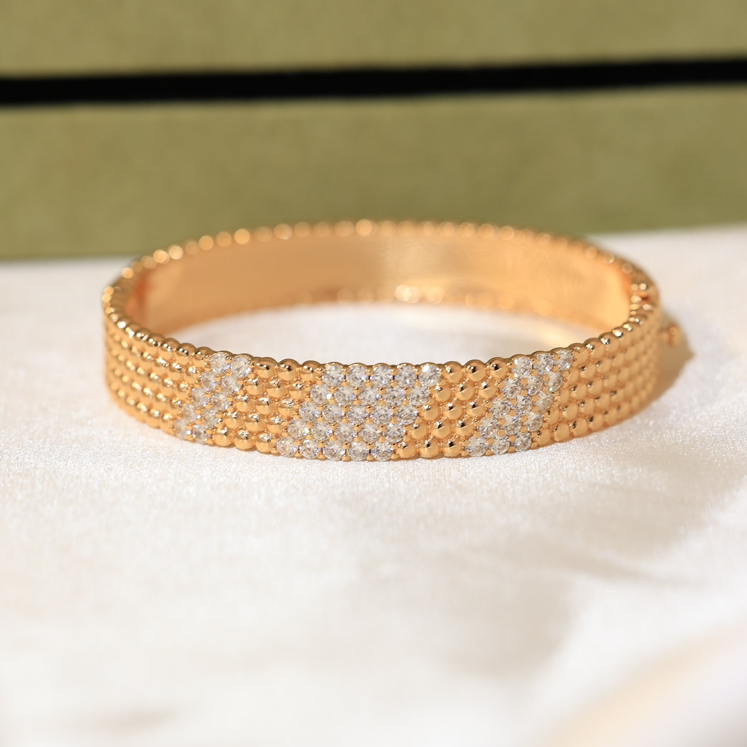 VCS009 VCA Perlée diamond Bangle bracelet - ccjewelryacc