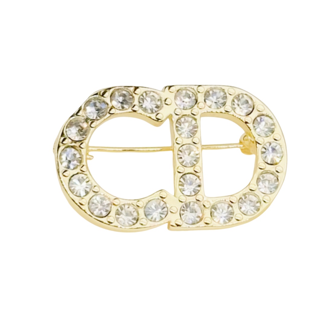 CDB020 Metal crystal cd brooch pin - ccjewelryacc