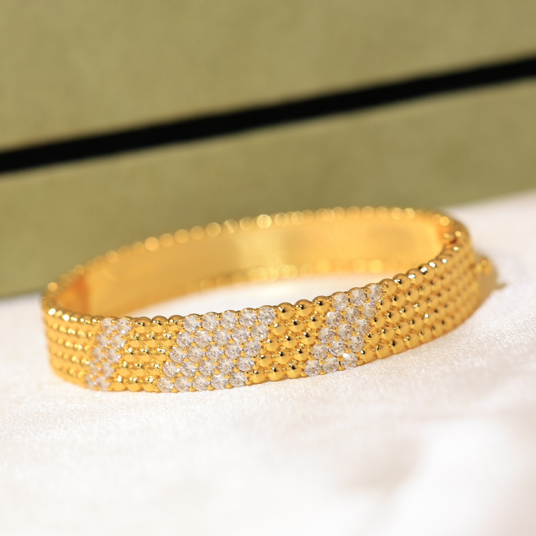 VCS009 VCA Perlée diamond Bangle bracelet - ccjewelryacc