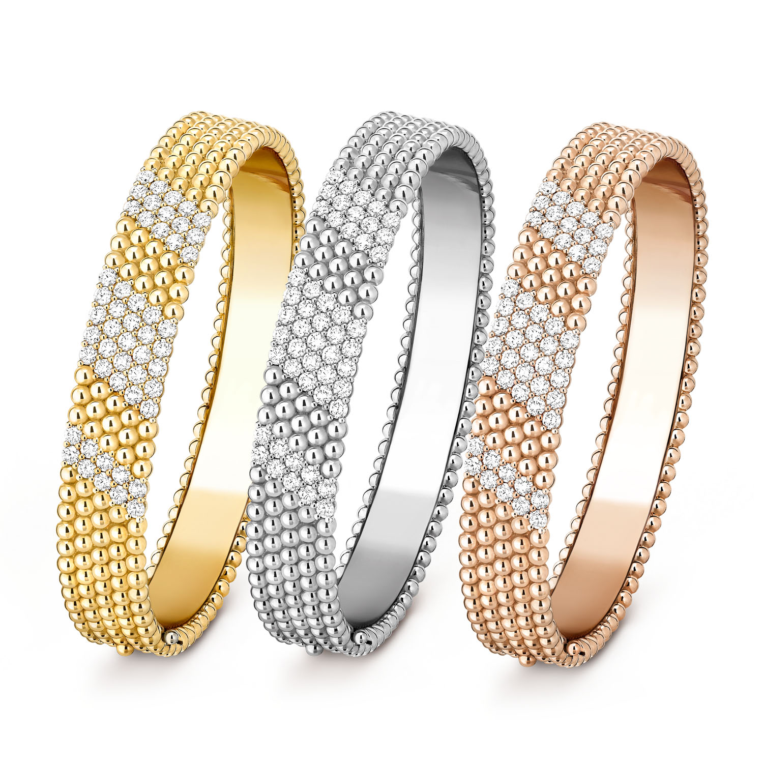 VCS009 VCA Perlée diamond Bangle bracelet - ccjewelryacc