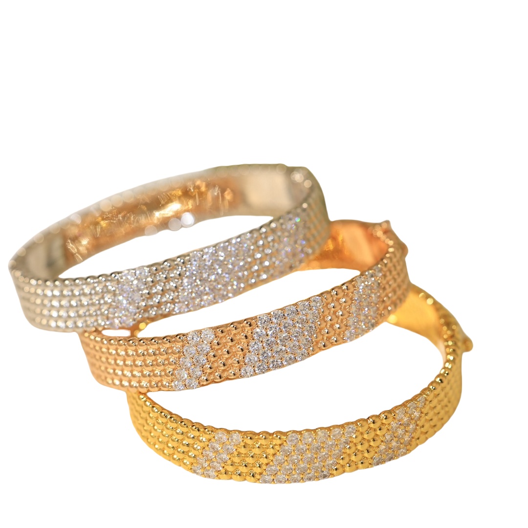 VCS009 VCA Perlée diamond Bangle bracelet - ccjewelryacc