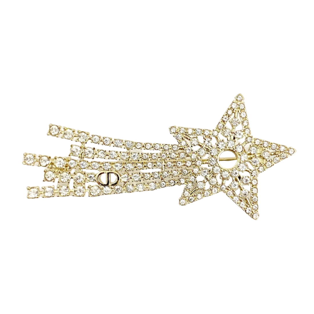 CDB035 Full crystal sparkling shooting star brooch pin - ccfashionjewelry