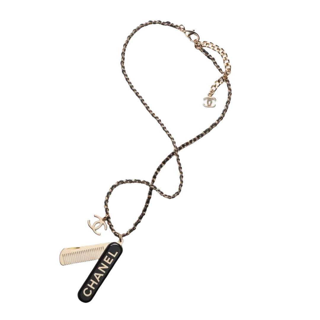 CCL059 CC comb Pendant necklace sweater chain - ccjewelryacc