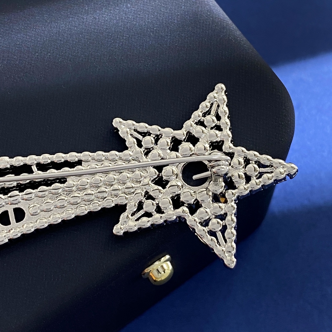 CDB035 Full crystal sparkling shooting star brooch pin - ccjewelryacc
