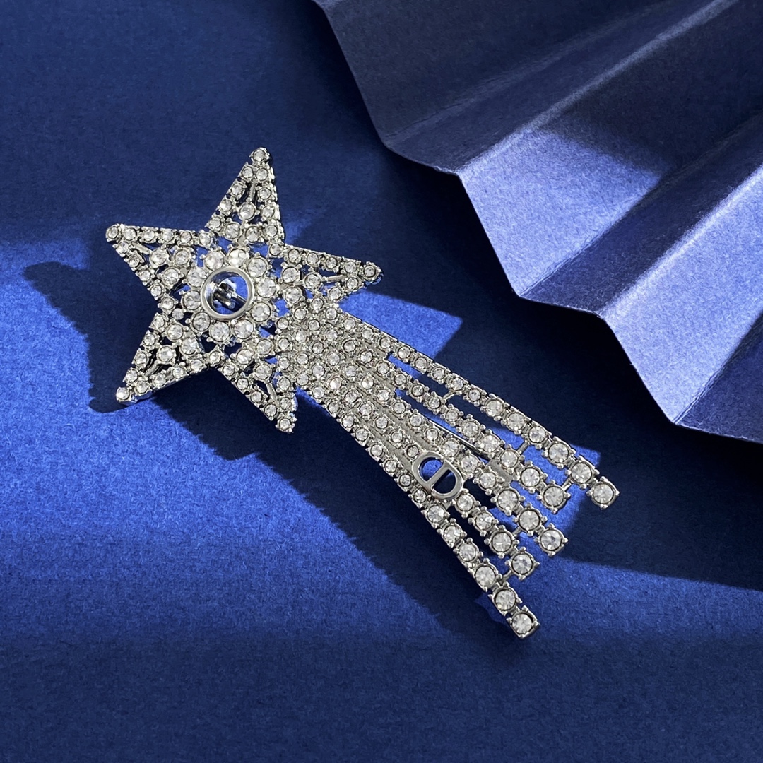 CDB035 Full crystal sparkling shooting star brooch pin - ccjewelryacc