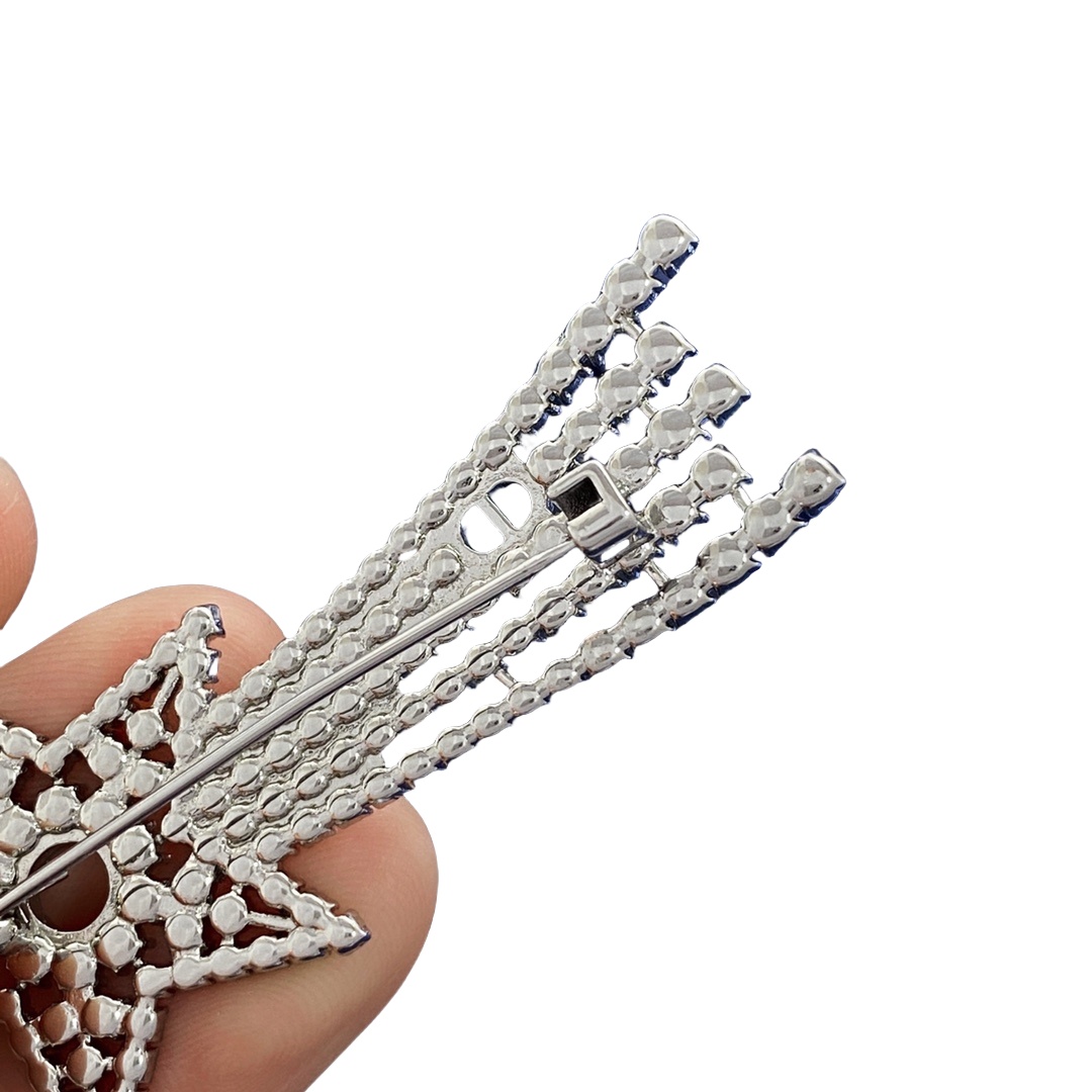 CDB035 Full crystal sparkling shooting star brooch pin - ccjewelryacc