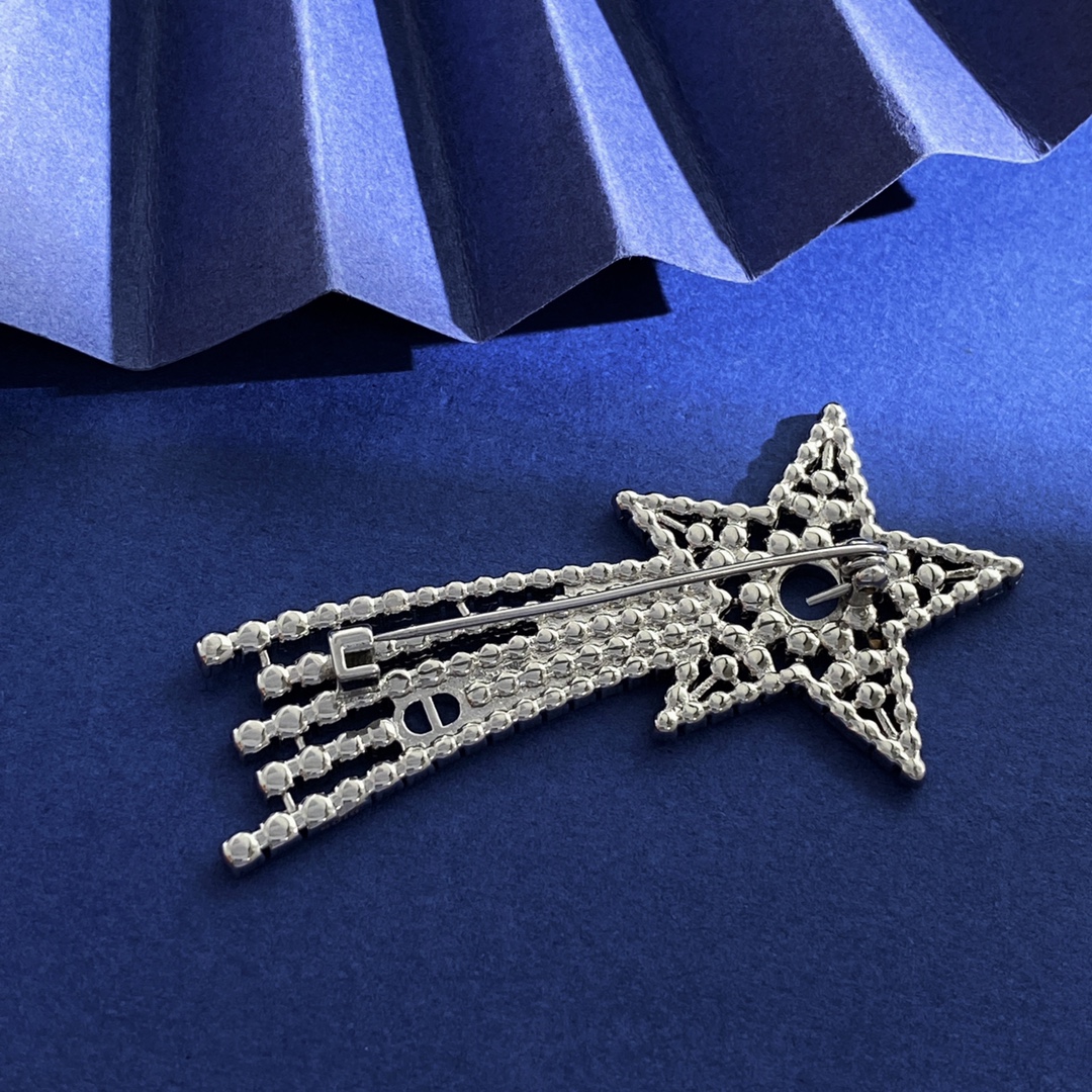 CDB035 Full crystal sparkling shooting star brooch pin - ccjewelryacc