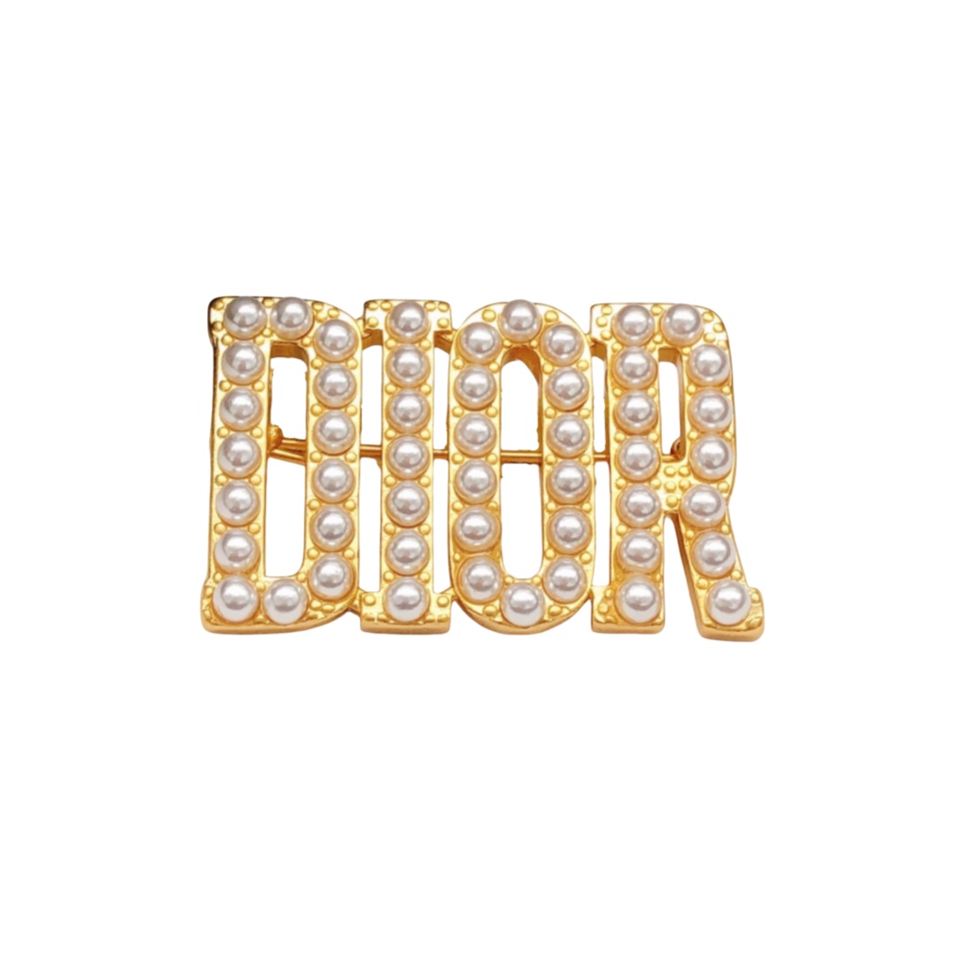 CDB058 Metal pearl CD brooch Pin - ccjewelryacc