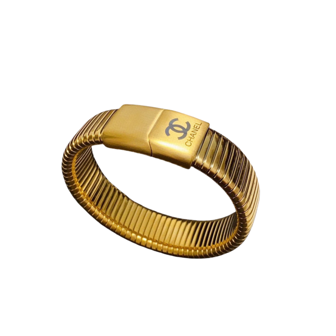 CCS136 Metal CC spring bangle bracelet - ccjewelryacc