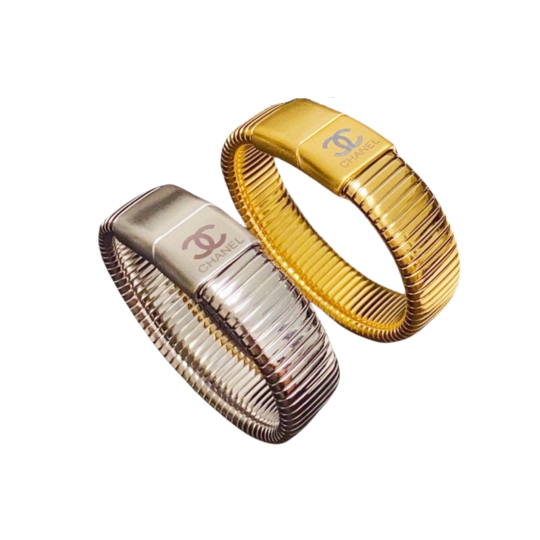 CCS136 Metal CC spring bangle bracelet - ccjewelryacc