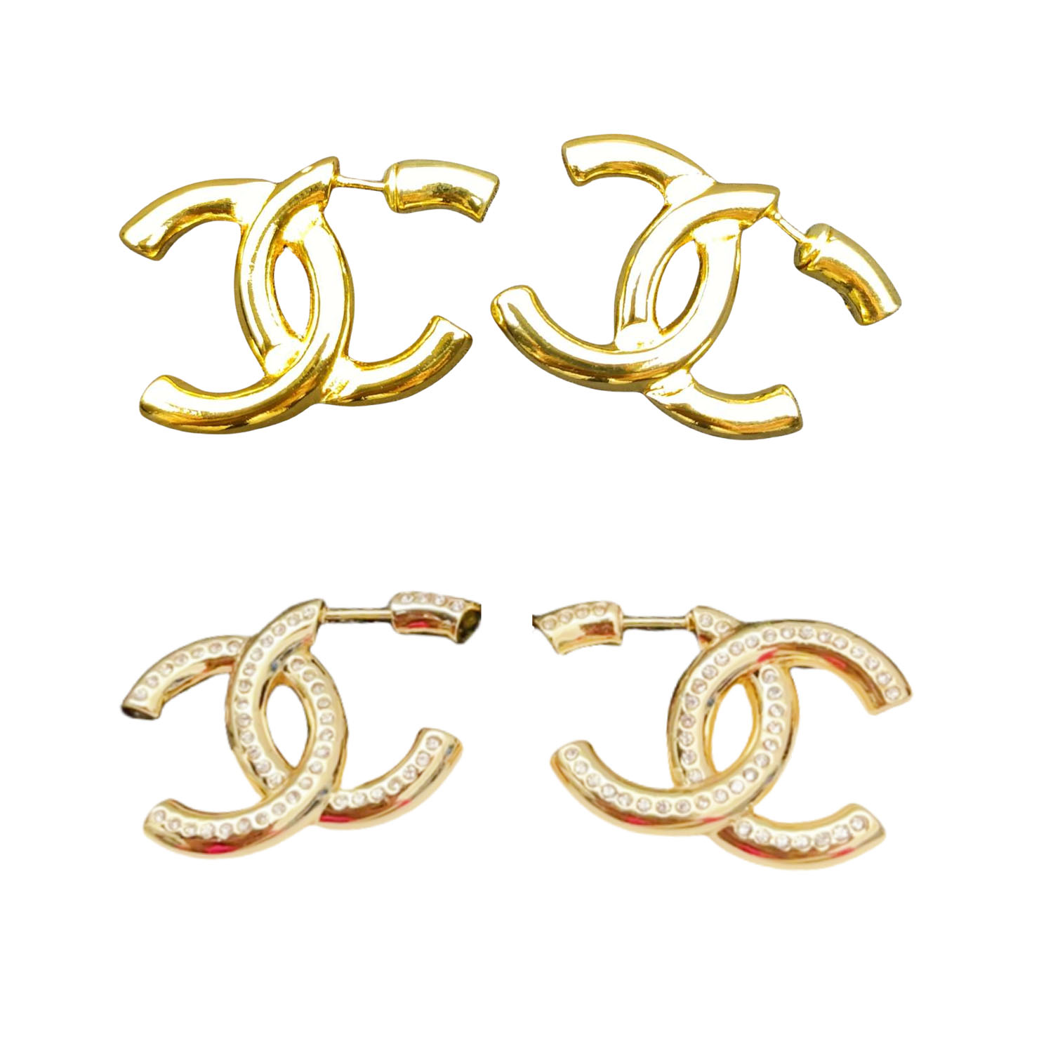 CCE093 Metal CC Logo earring - ccjewelryacc
