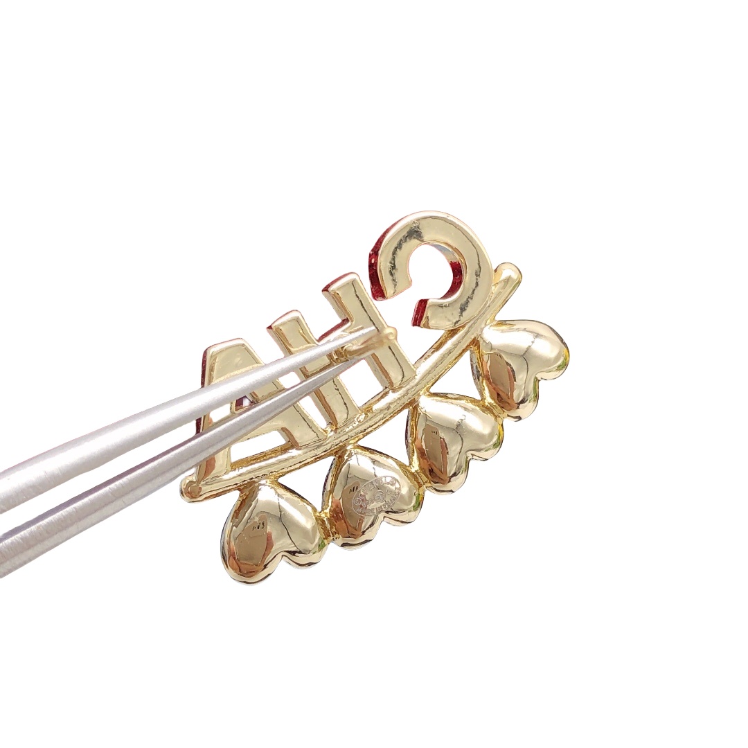 CCE186 Letters and Heart CC earring - ccjewelryacc