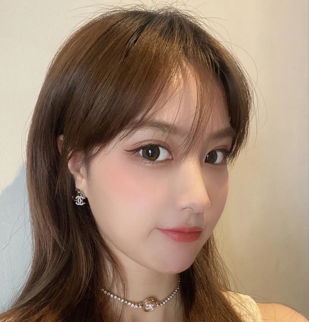 CCE169 Metal crystal Double CC Stud earring - ccjewelryacc