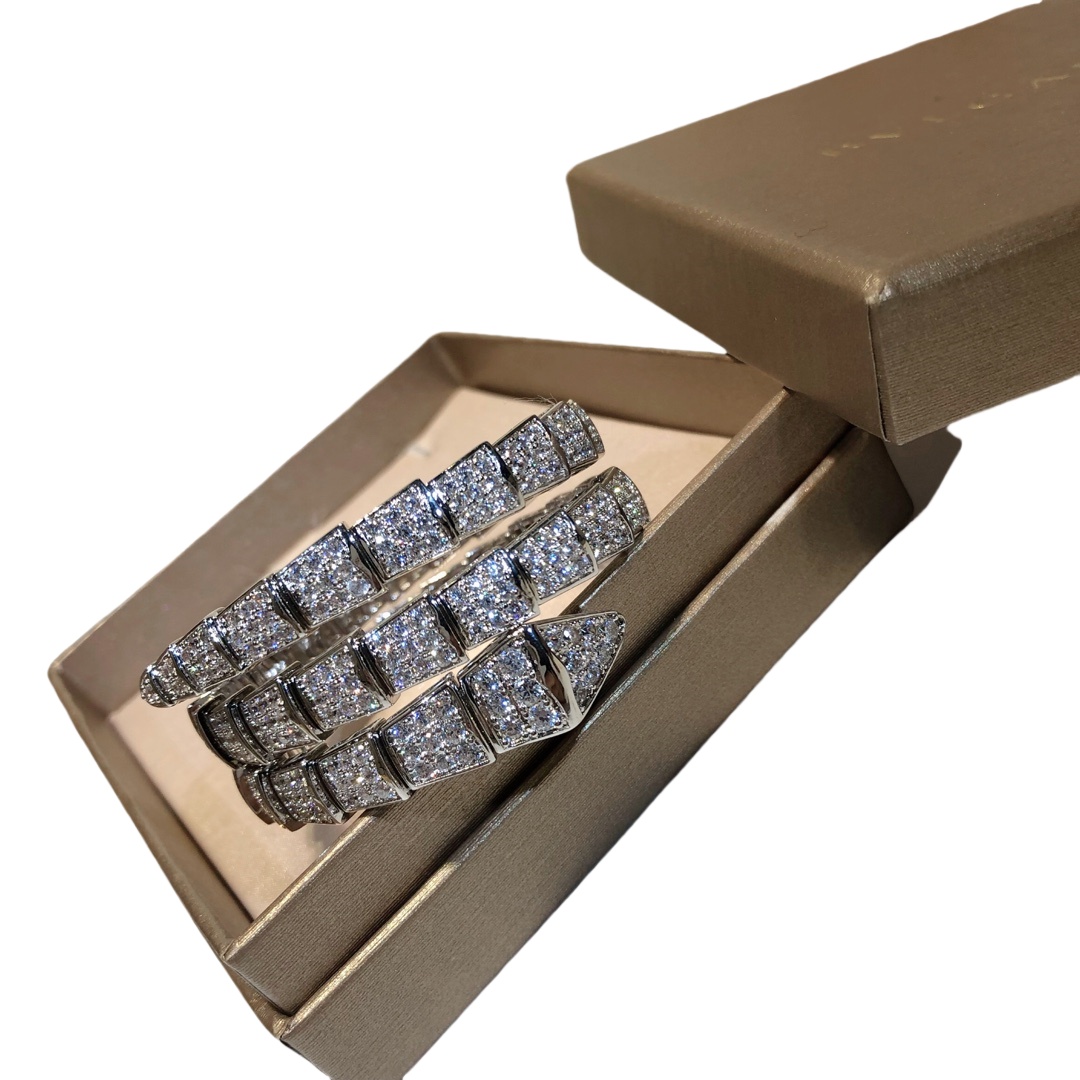 BGSV004 18k Diamond Serpenti viper bangle bracelet - ccjewelryacc