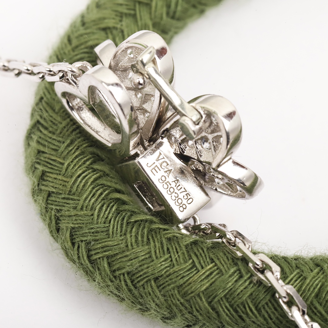 VCNS008  18k white gold diamond vca Frivole necklace, 9 flowers  S925 Sterling Silver - ccjewelryacc