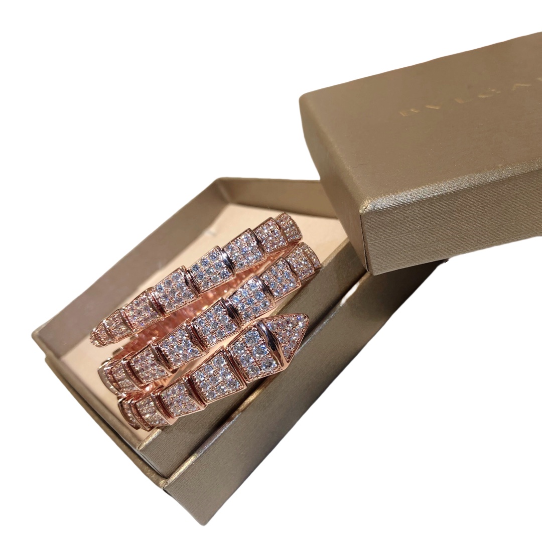 BGSV004 18k Diamond Serpenti viper bangle bracelet - ccjewelryacc