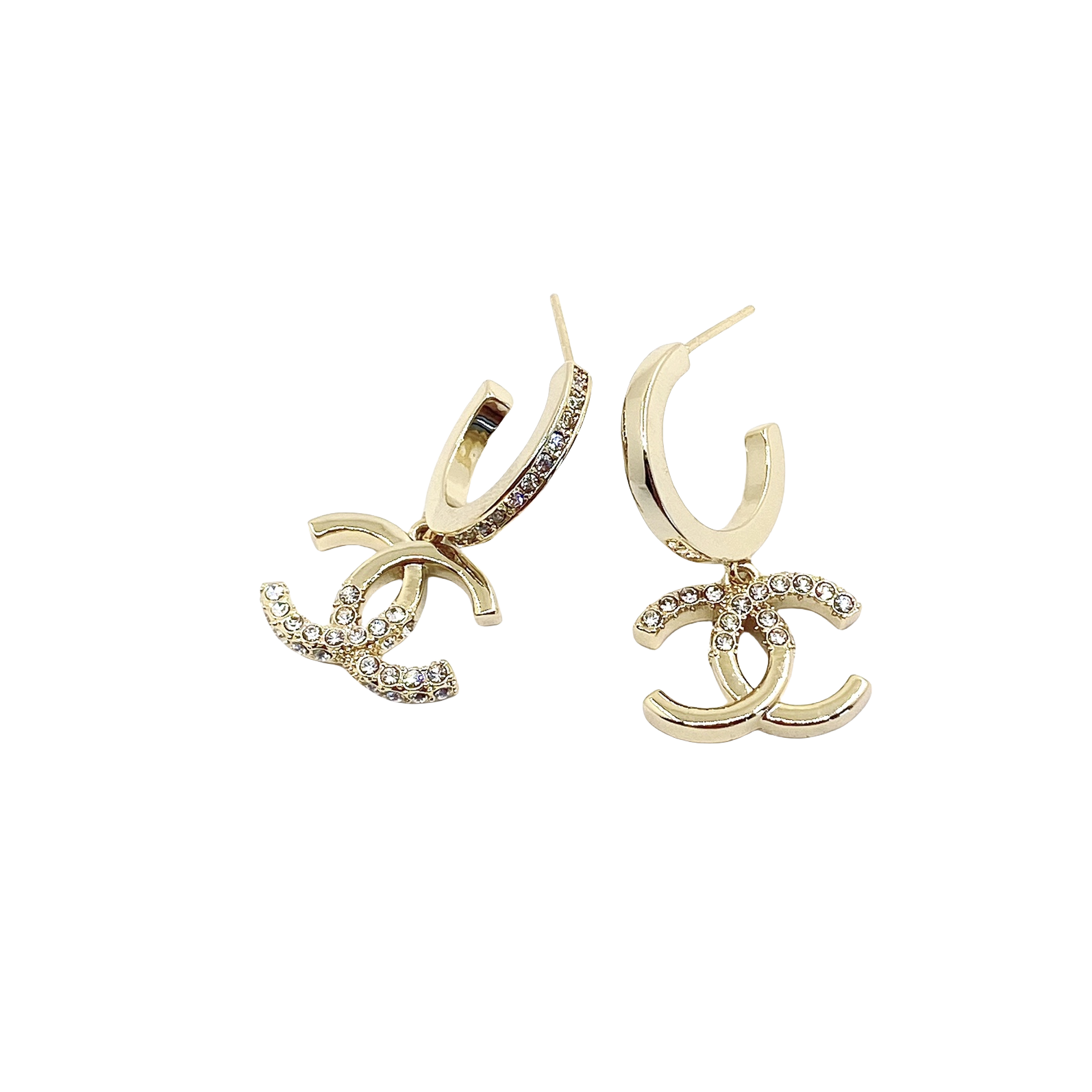CCE085 Classical Metal crystal CC earring - ccjewelryacc
