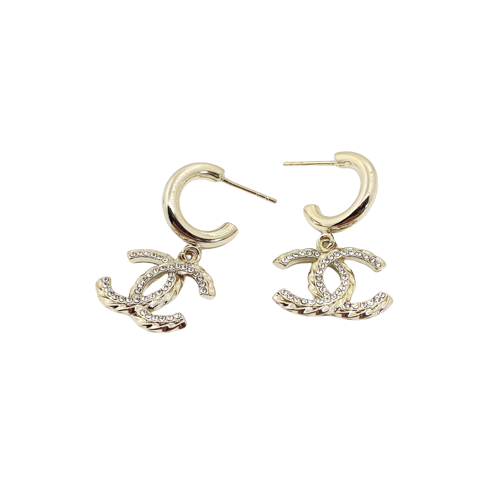 CCE174 Classical Metal crystal CC earring - ccjewelryacc