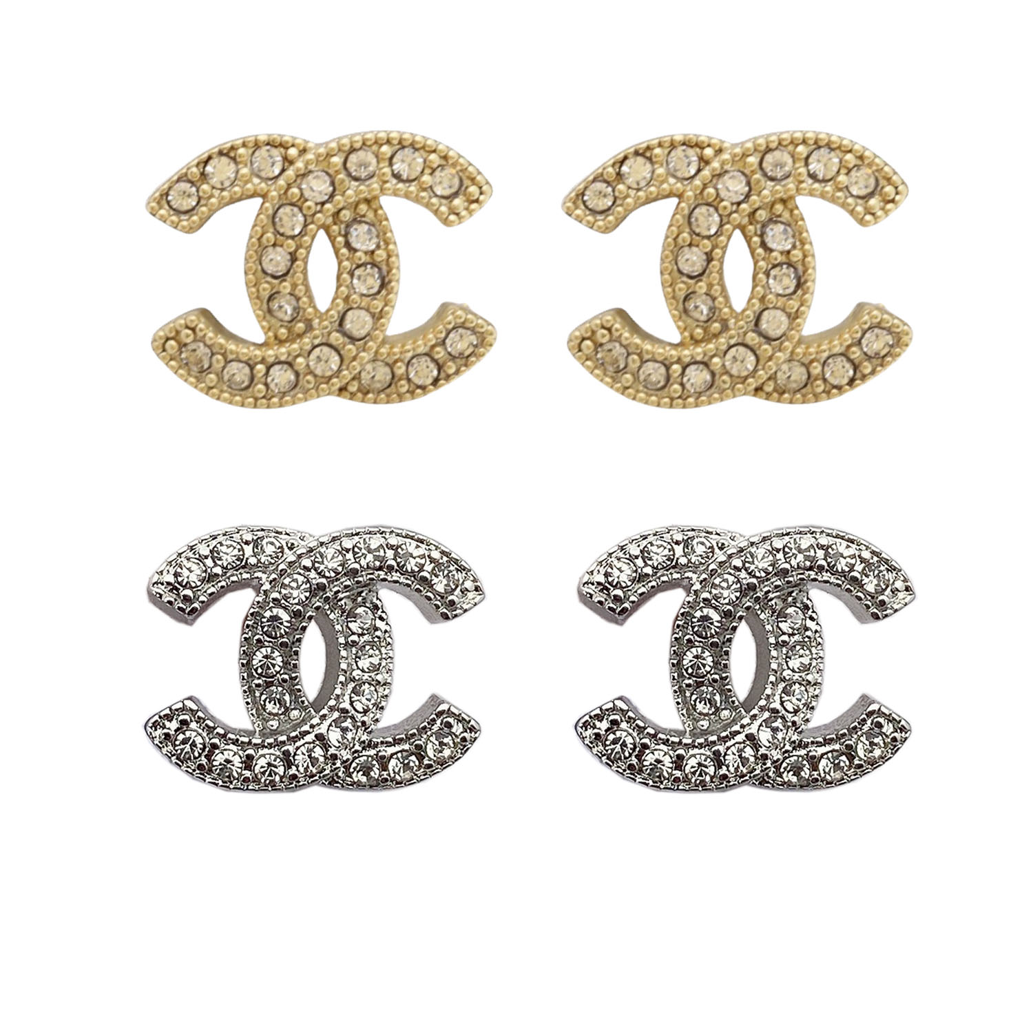 CCE204 Classical crystal CC stud earring - ccjewelryacc