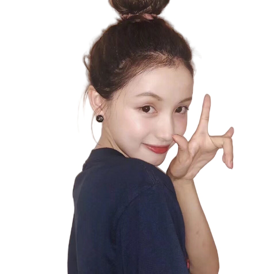 CCE211 Metal Black button with CC logo stud earring - ccjewelryacc