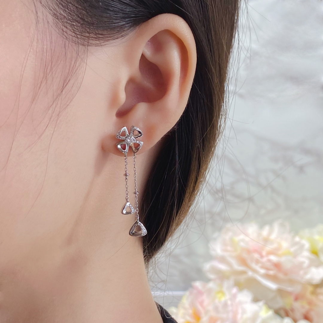 BGEV006 18k gold Fiorever tassels earrings - ccjewelryacc