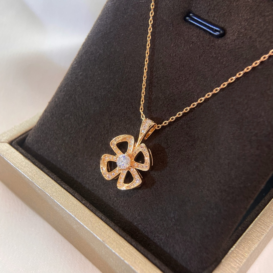 BGNS009 S925 sterling silver diamond  Fiorever Necklace - ccjewelryacc