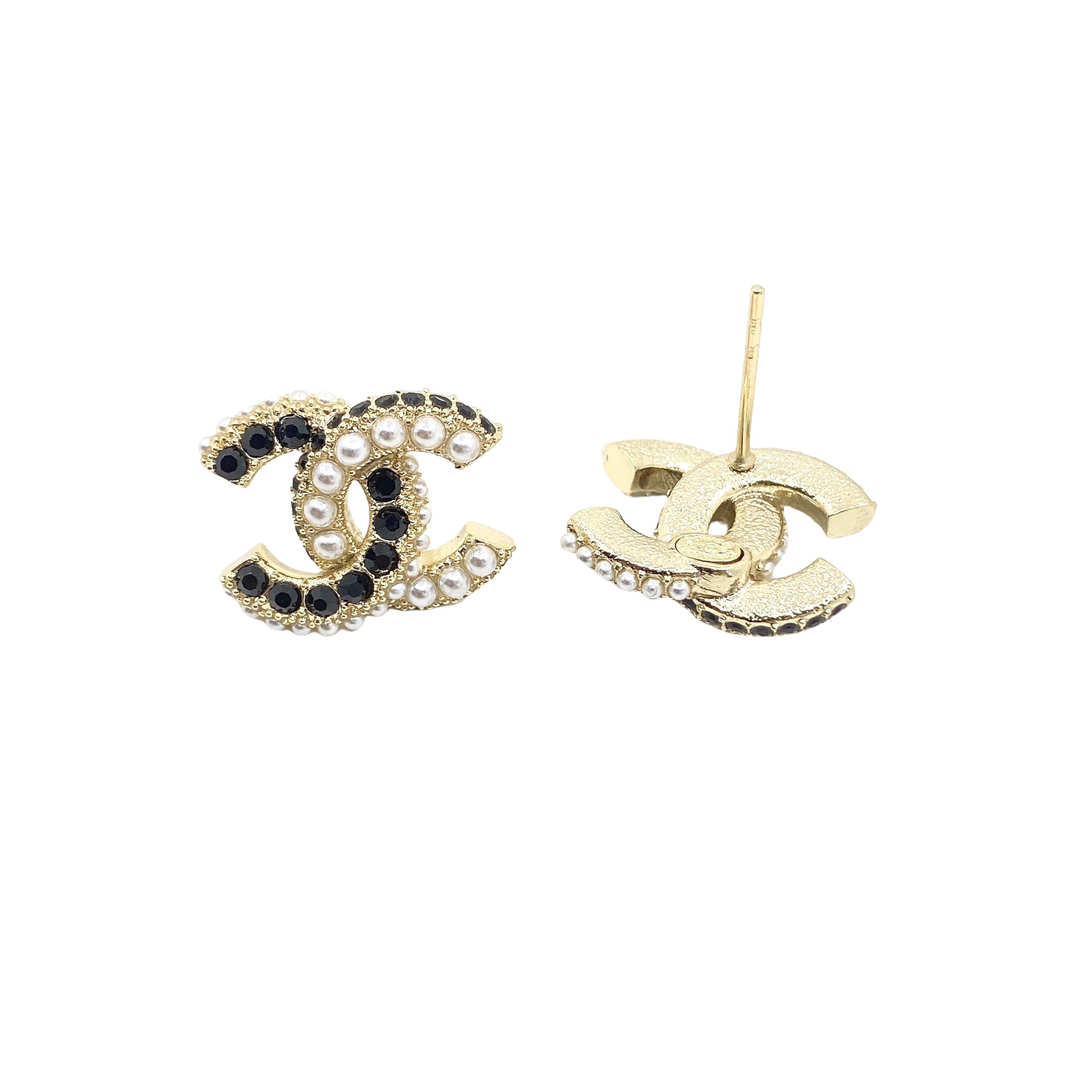 CCE134 Cryaral and pearls cc stud earring - ccjewelryacc
