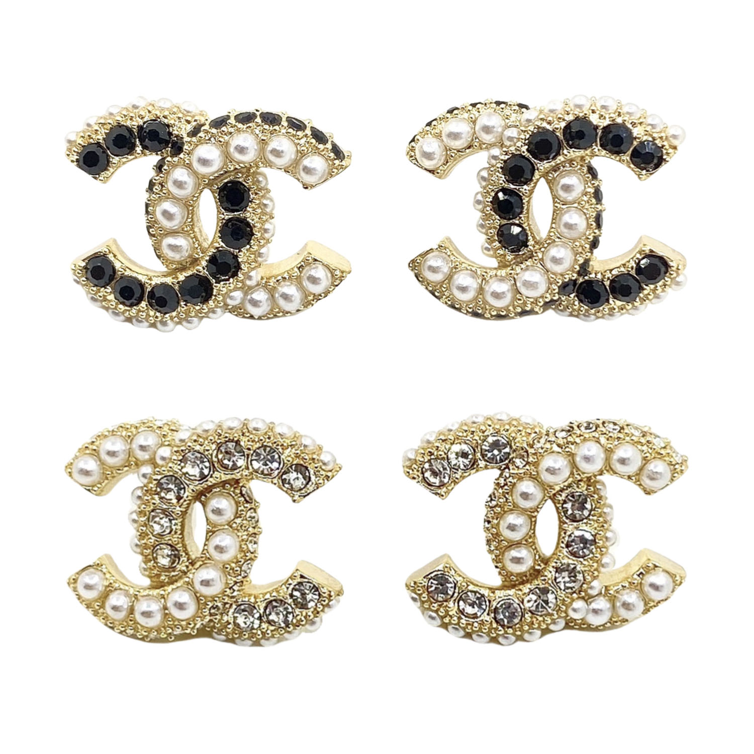 CCE134 Cryaral and pearls cc stud earring - ccjewelryacc