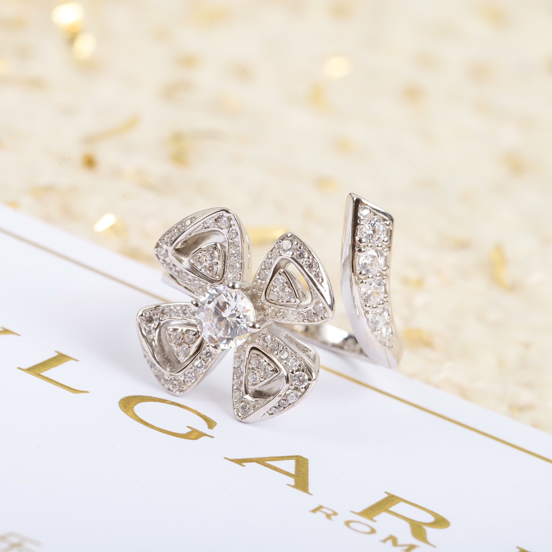 BGRV002 18k white gold Fiorever diamond Ring - ccjewelryacc