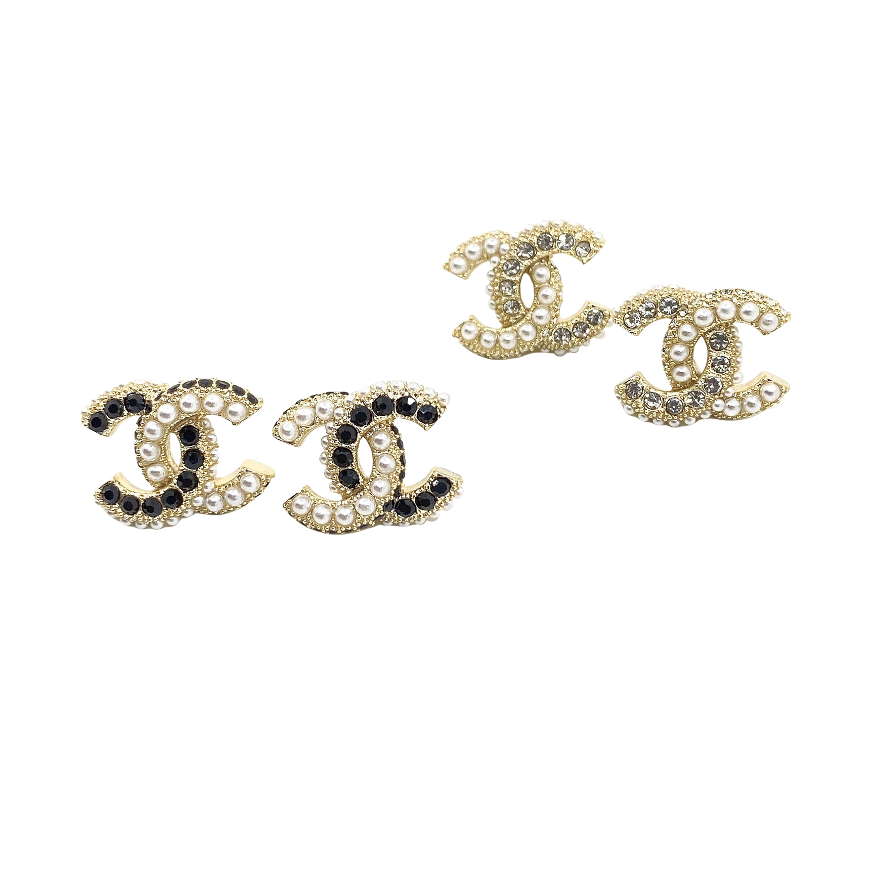 CCE134 Cryaral and pearls cc stud earring - ccjewelryacc