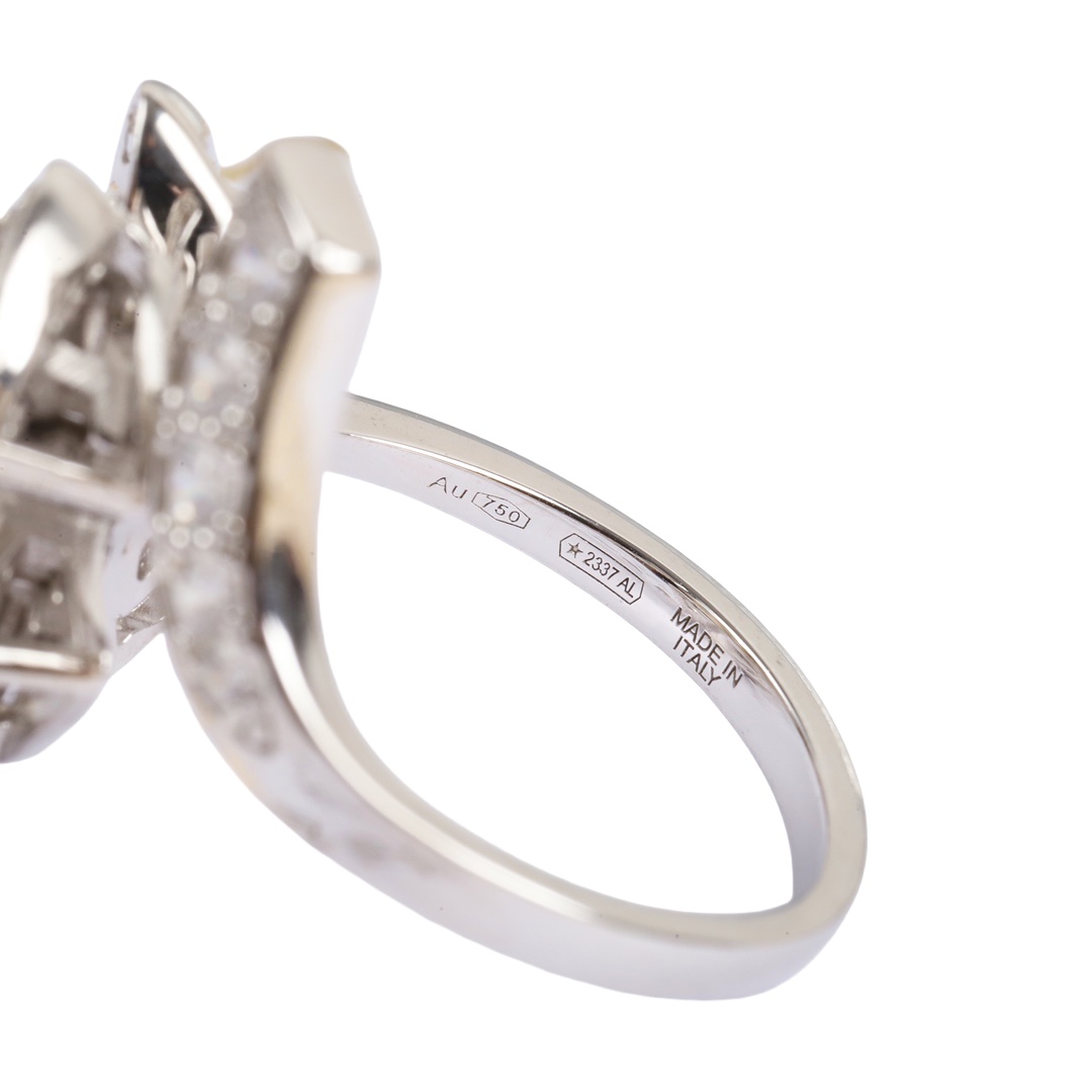 BGRV002 18k white gold Fiorever diamond Ring - ccjewelryacc