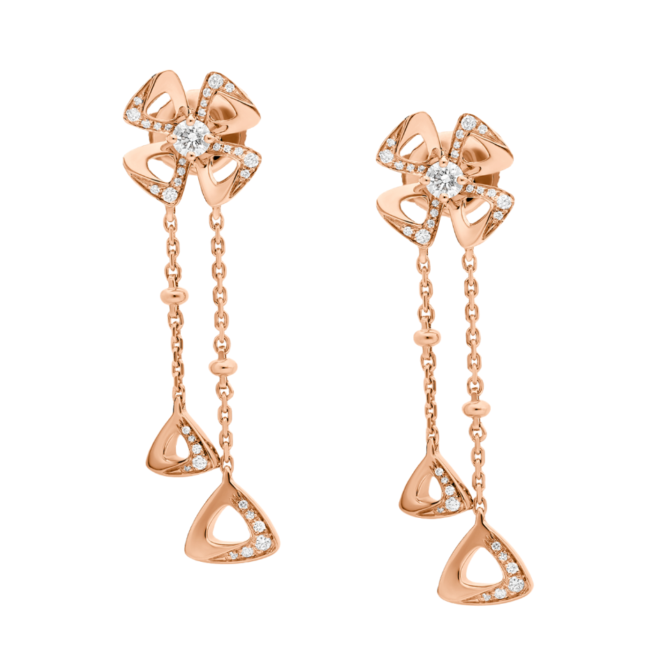 BGEV006 18k gold Fiorever tassels earrings - ccjewelryacc