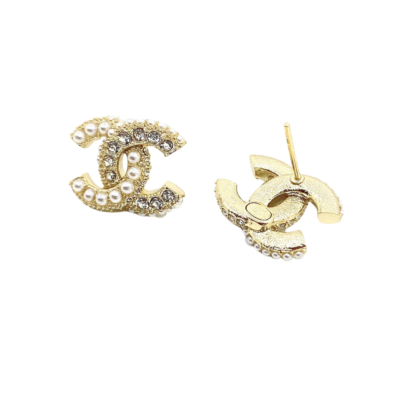 CCE134 Cryaral and pearls cc stud earring - ccjewelryacc