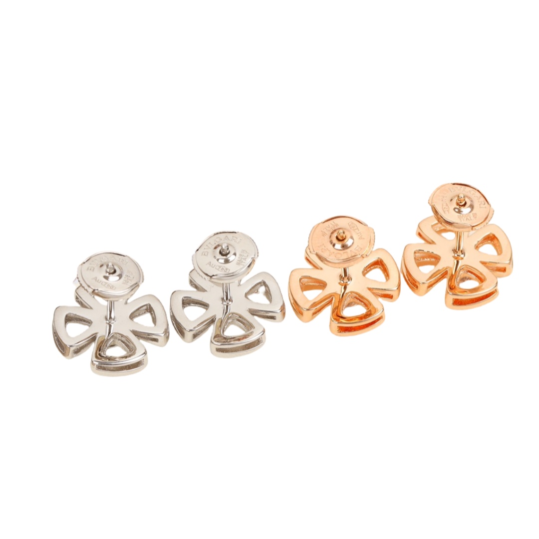 BGEV005 18k gold Fiorever stud earrings - ccjewelryacc