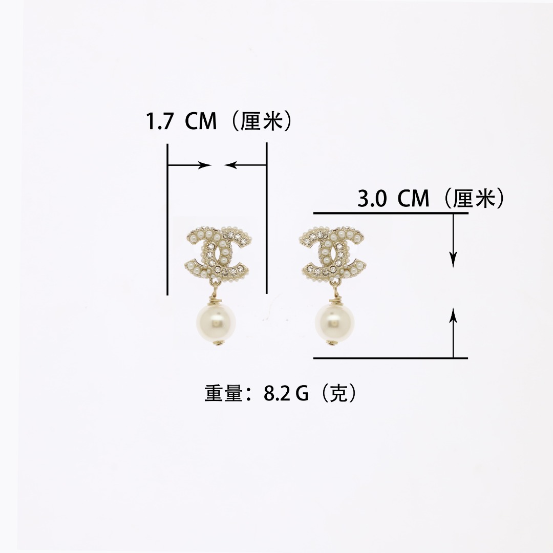 CCE134 Cryaral and pearls cc stud earring - ccjewelryacc