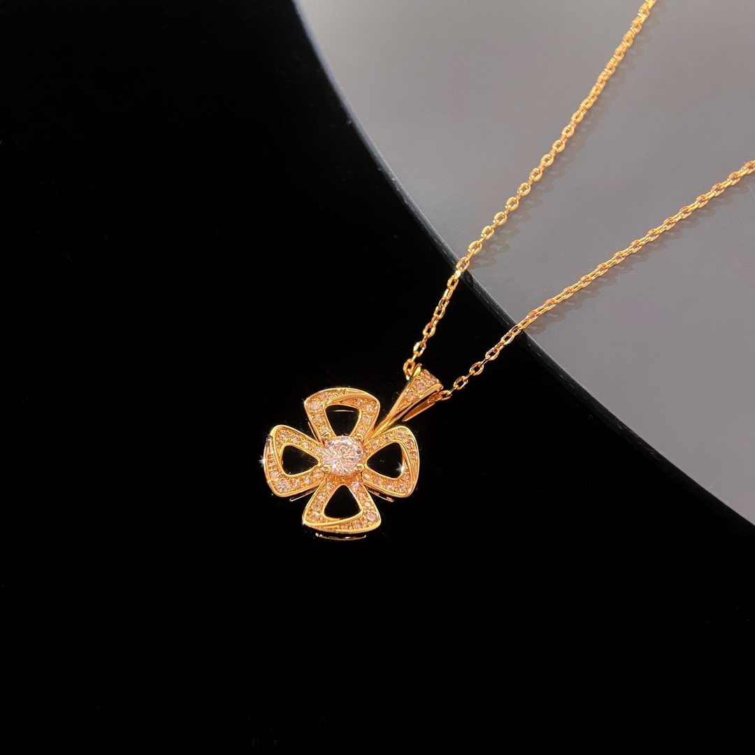 BGNS009 S925 sterling silver diamond  Fiorever Necklace - ccjewelryacc