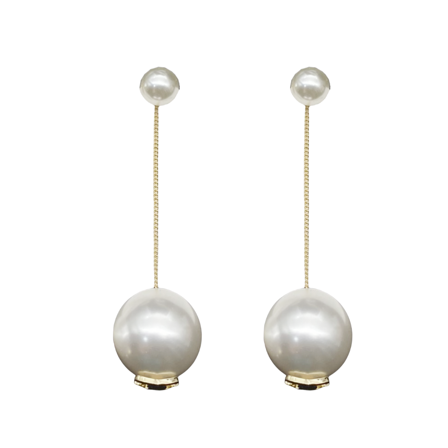 CCE620  Chanel pearl Drop Earring with cc logo - ccjewelryacc